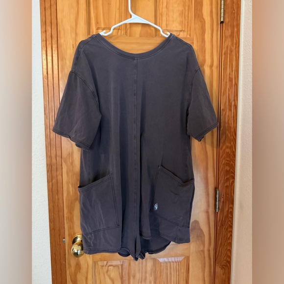 Free People Movement Hotshot Tee Romper Grey Size Small - Picture 3 of 7